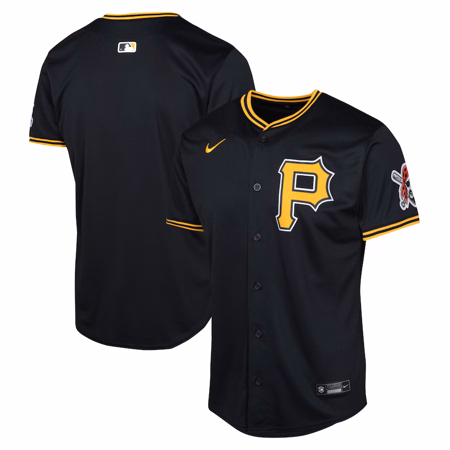 Youth Pittsburgh Pirates Nike Black Alternate Limited Jersey - ujerseystore
