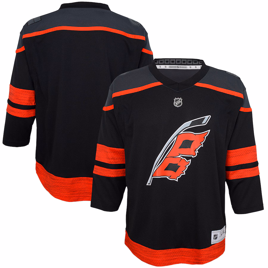 Youth Carolina Hurricanes Black Home Premier Jersey - ujerseystore