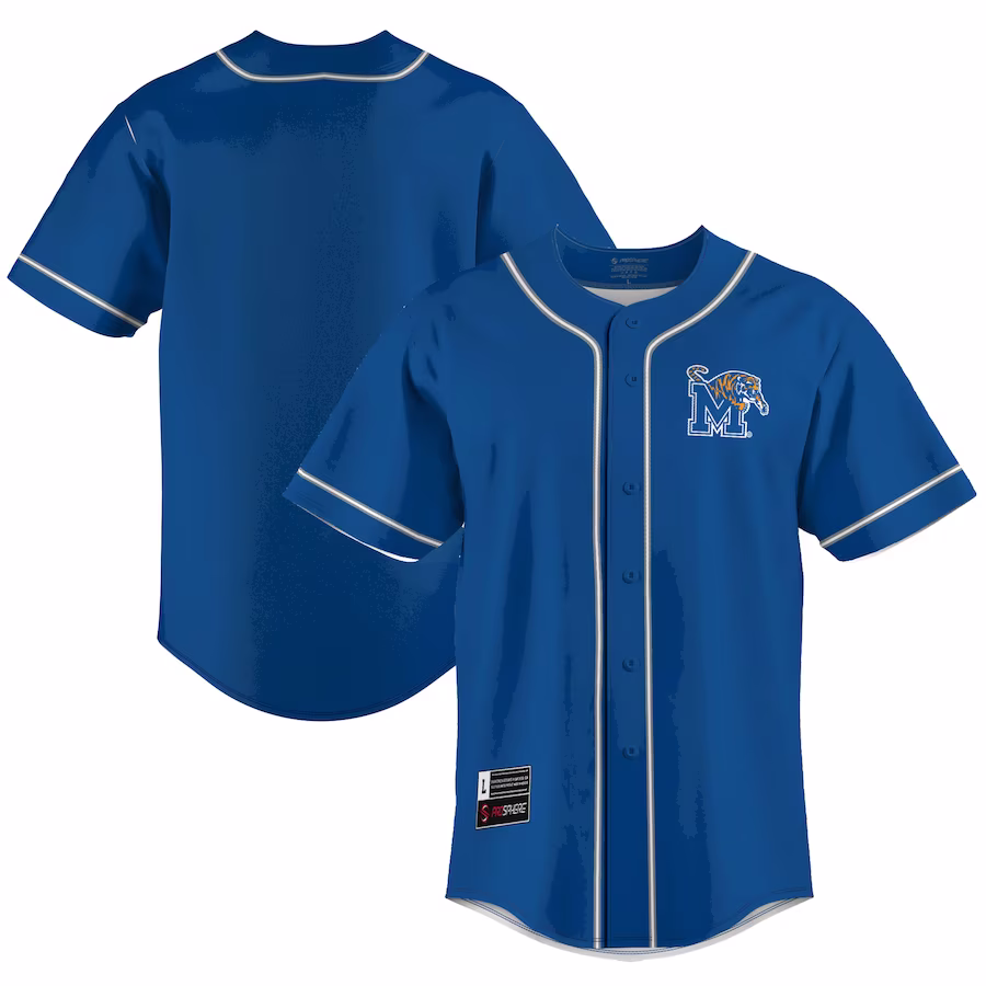 Memphis Tigers GameDay Greats  Lightweight Baseball Jersey - Blue - ujerseystore