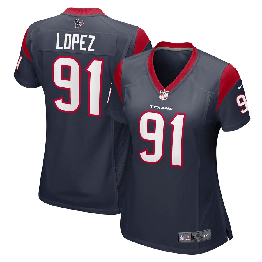 Women's Houston Texans Roy Lopez Nike Navy Player Game Jersey - ujerseystore