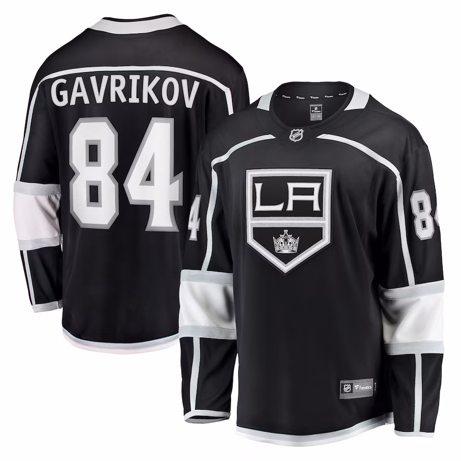 Men's Los Angeles Kings Vladislav Gavrikov Fanatics Black Home Breakaway Jersey - ujerseystore