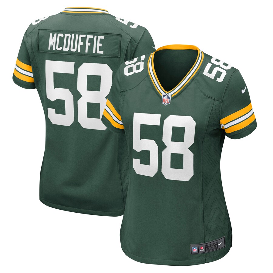 Women's Green Bay Packers Isaiah McDuffie Nike Green Nike Game Jersey - ujerseystore