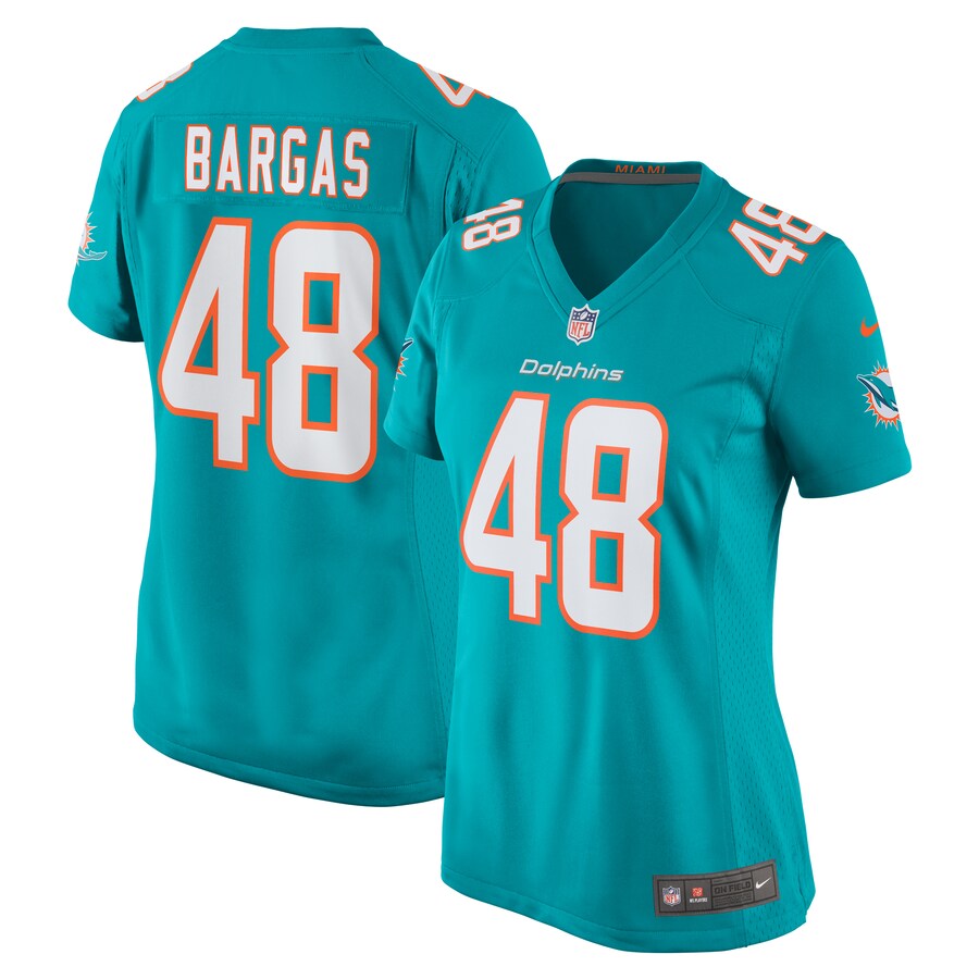 Women's Miami Dolphins Jake Bargas Nike Aqua Home Game Player Jersey - ujerseystore