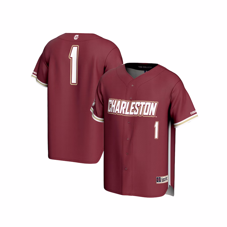 #1 Charleston Cougars GameDay Greats Unisex Lightweight Baseball Fashion Jersey - Maroon - ujerseystore