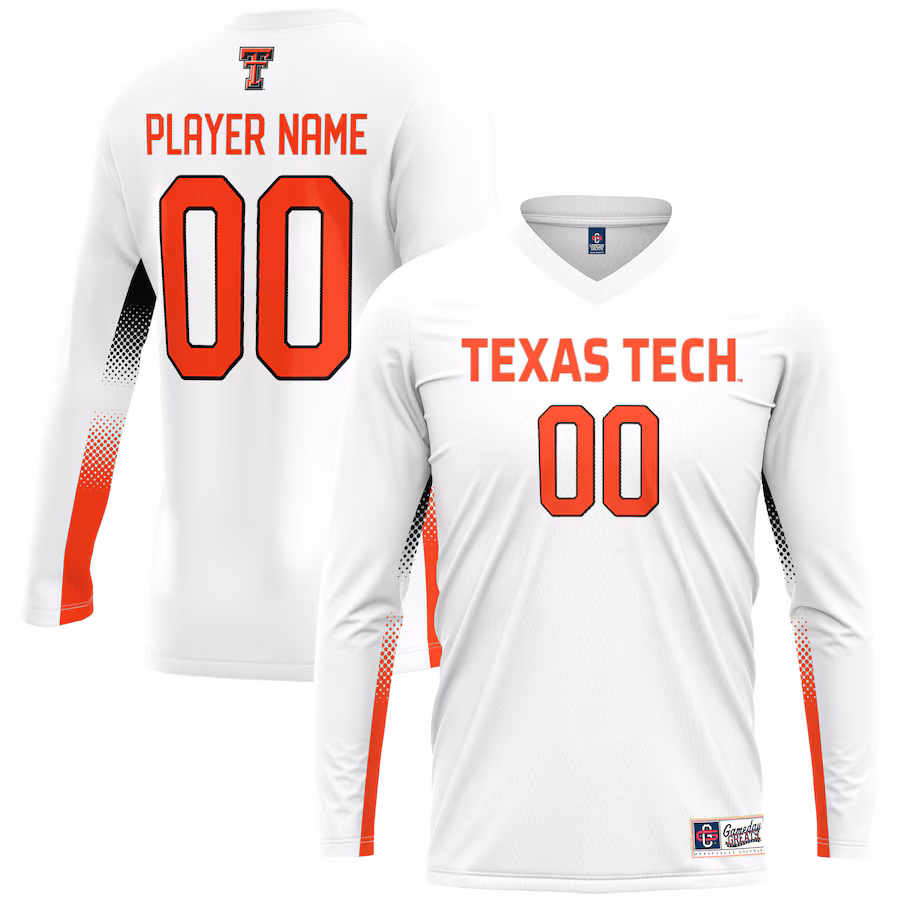 Texas Tech Red Raiders GameDay Greats Unisex Adult NIL Lightweight Volleyball Jersey - White - ujerseystore