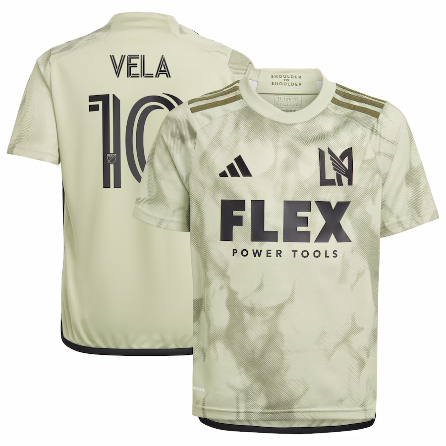 Youth LAFC Carlos Vela adidas Green 2023 Smokescreen Replica Player Jersey - ujerseystore