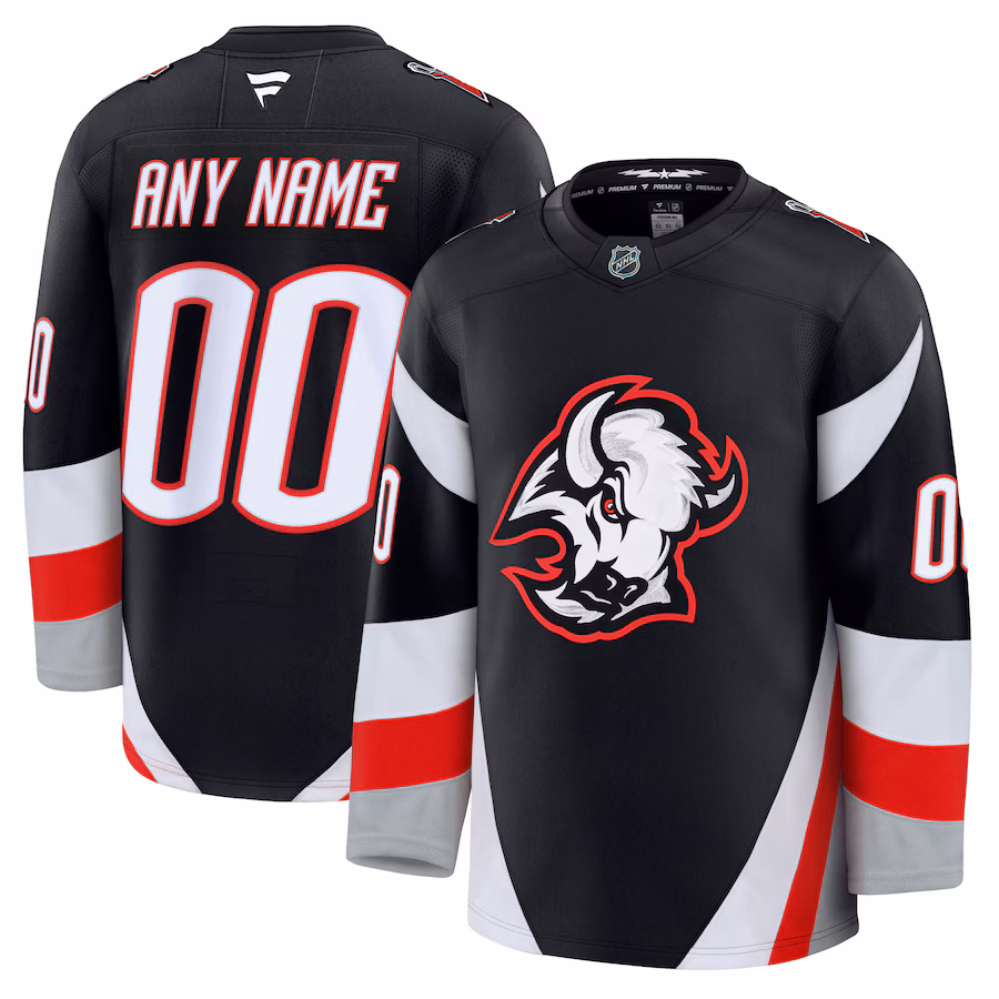 Men's Buffalo Sabres Fanatics Black Alternate Premium Custom Jersey - ujerseystore