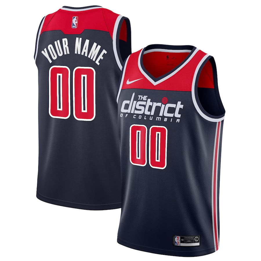 Men's Washington Wizards Nike Navy 2019/20 Custom Swingman Jersey - Statement Edition - ujerseystore