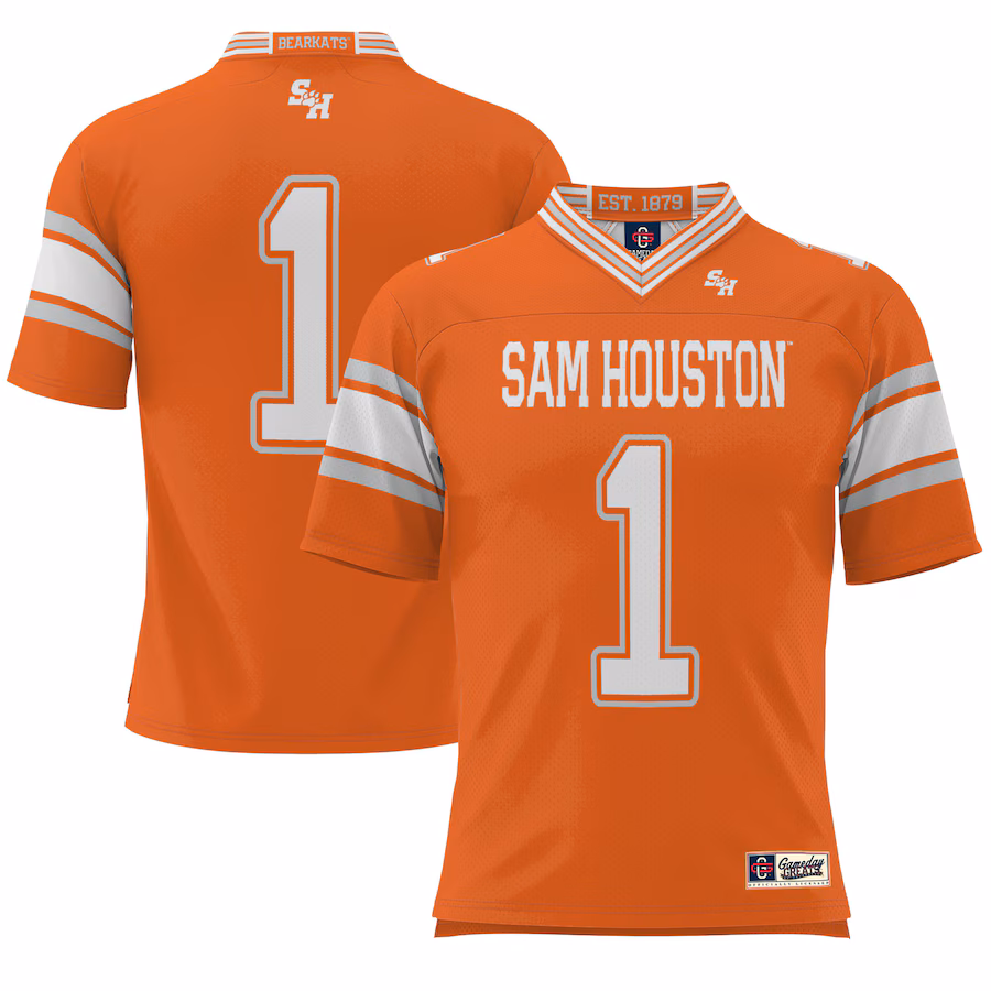 #1 Sam Houston State Bearkats GameDay Greats Endzone Football Jersey - Orange - ujerseystore