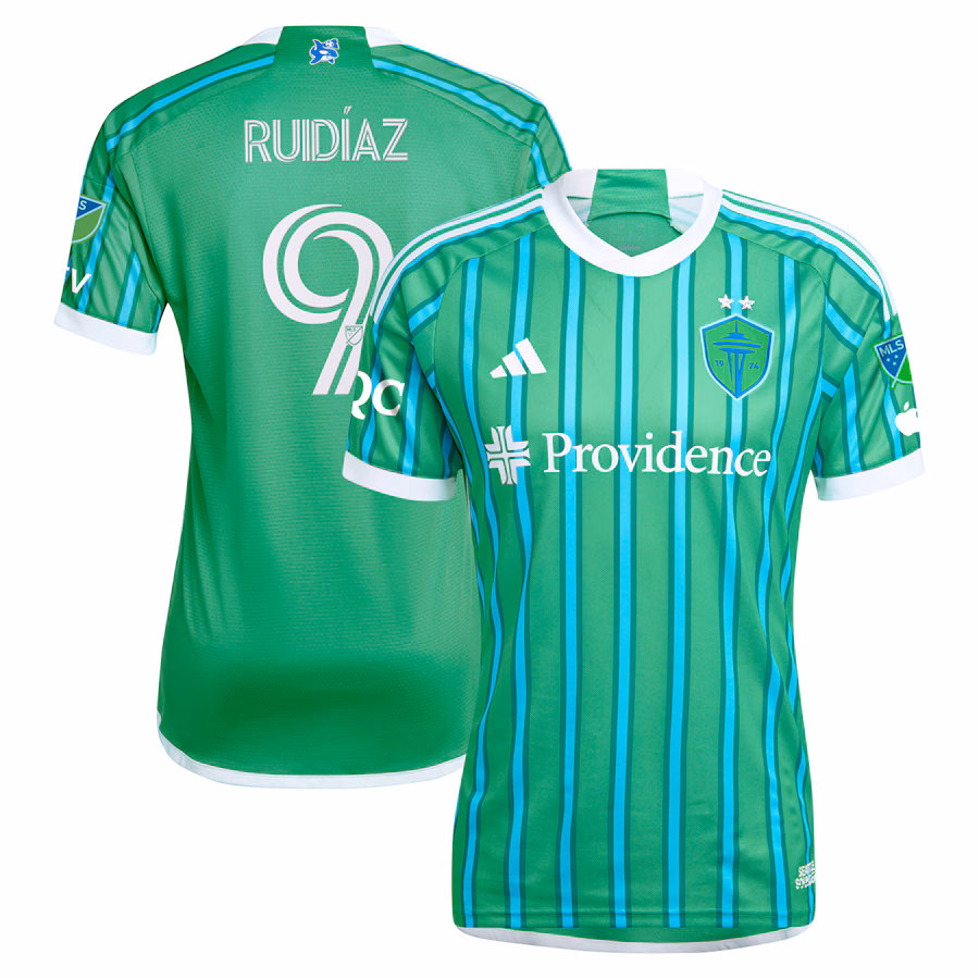 Men's Seattle Sounders FC Raul Ruidiaz adidas Green 2024 The Anniversary Kit Authentic Player Jersey - ujerseystore