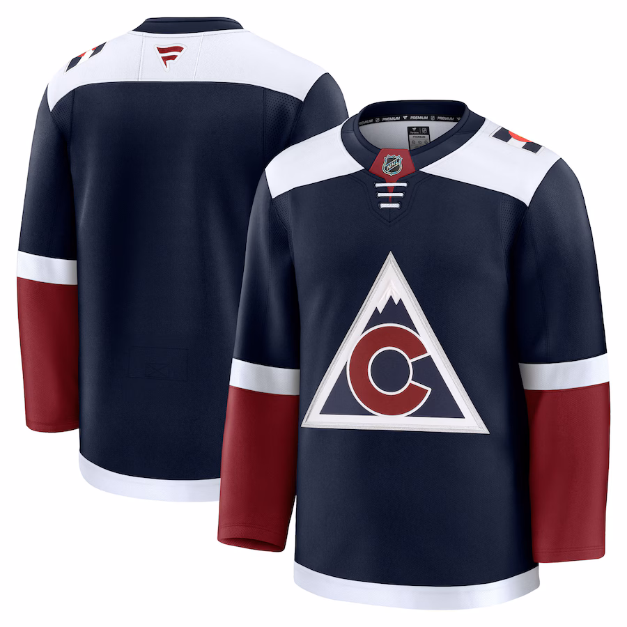 Men's Colorado Avalanche Fanatics Navy Alternate Premium Jersey - ujerseystore