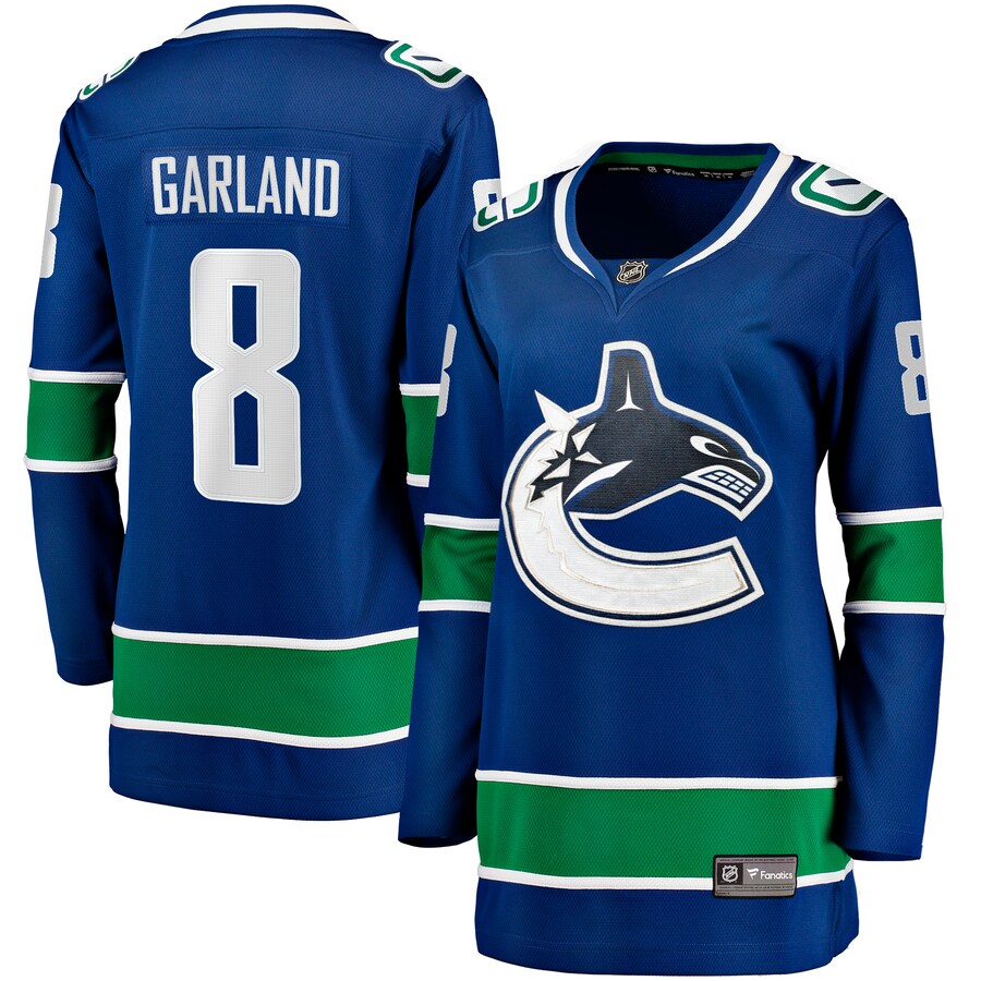 Women's Vancouver Canucks Conor Garland Fanatics Branded Blue Home Breakaway Player Jersey - ujerseystore