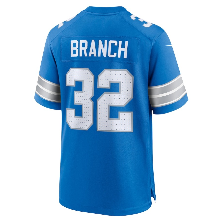 Men's Detroit Lions Brian Branch Nike Blue Game Jersey - ujerseystore