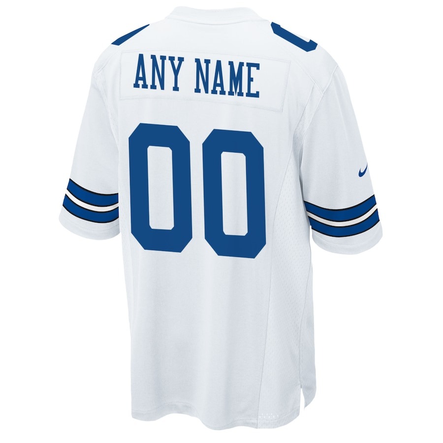 Men's Dallas Cowboys Nike White Custom Game Jersey - ujerseystore