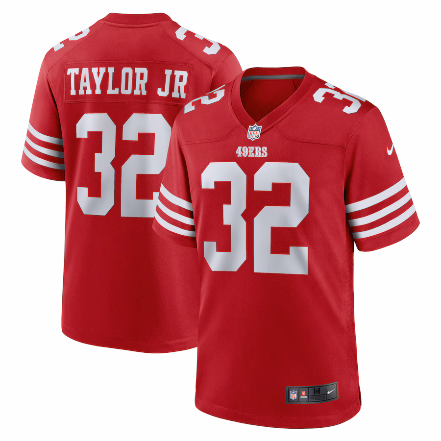 Men's San Francisco 49ers Patrick Taylor Jr. Nike  Scarlet Team Game Jersey - ujerseystore