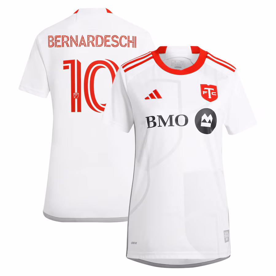 Women's Toronto FC Federico Bernardeschi adidas White 2024 GTA Kit Replica Player Jersey - ujerseystore