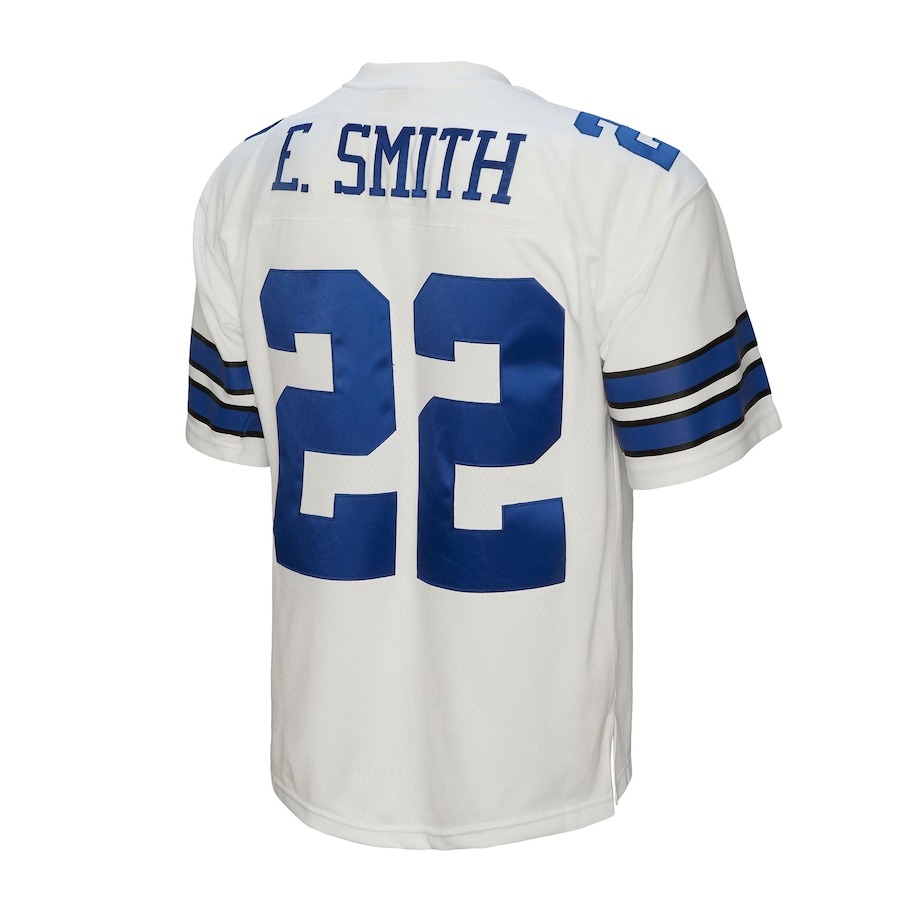 Men's Dallas Cowboys Emmitt Smith Mitchell & Ness White Legacy Replica Jersey - ujerseystore