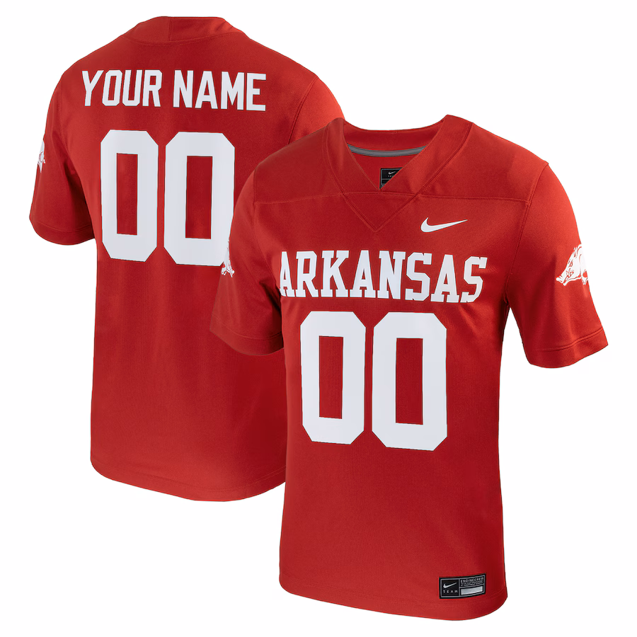 Arkansas Razorbacks Nike Custom Football Game Jersey - Cardinal - ujerseystore