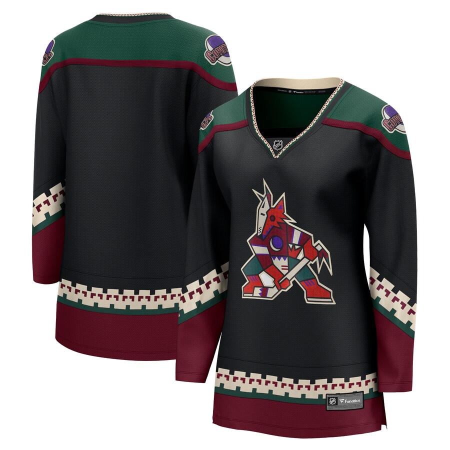 Women's Arizona Coyotes Fanatics Branded Black 2021/22 Home Breakaway Jersey - ujerseystore