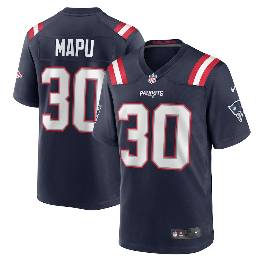 Men's New England Patriots Marte Mapu Nike  Navy Team Game Jersey - ujerseystore