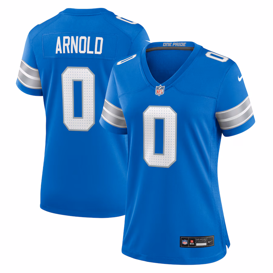 Women's Detroit Lions Terrion Arnold Nike Blue Team Game Jersey - ujerseystore