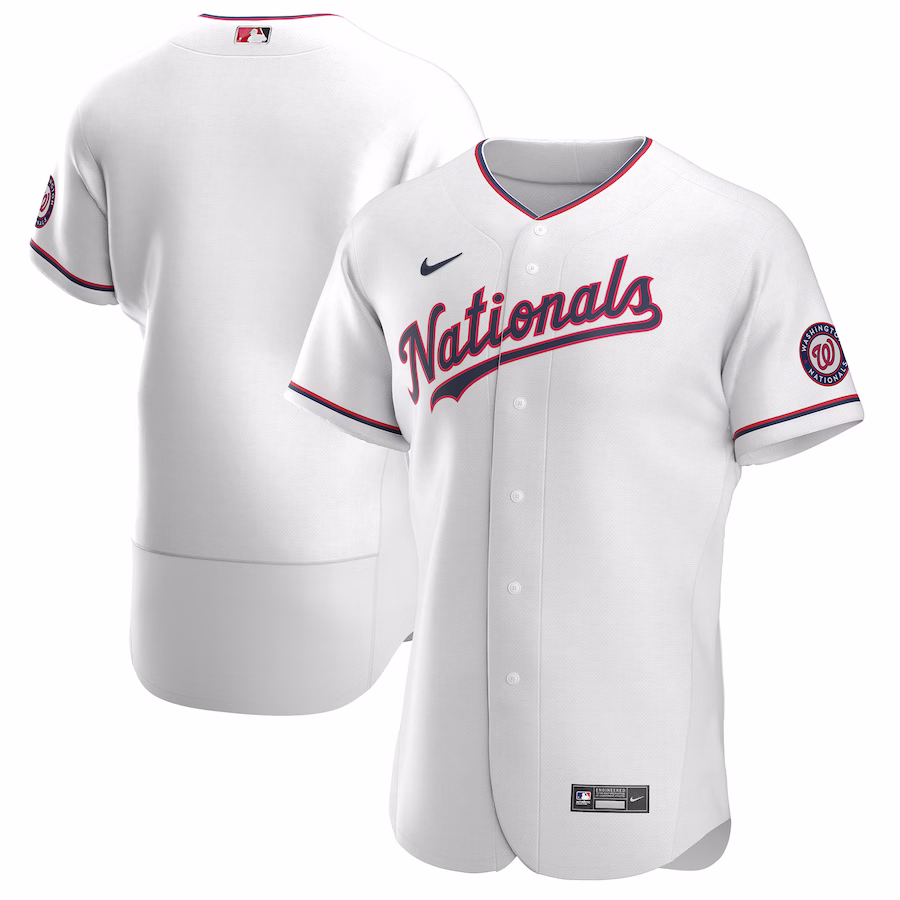 Men's Washington Nationals Nike White Alternate Authentic Team Jersey - ujerseystore