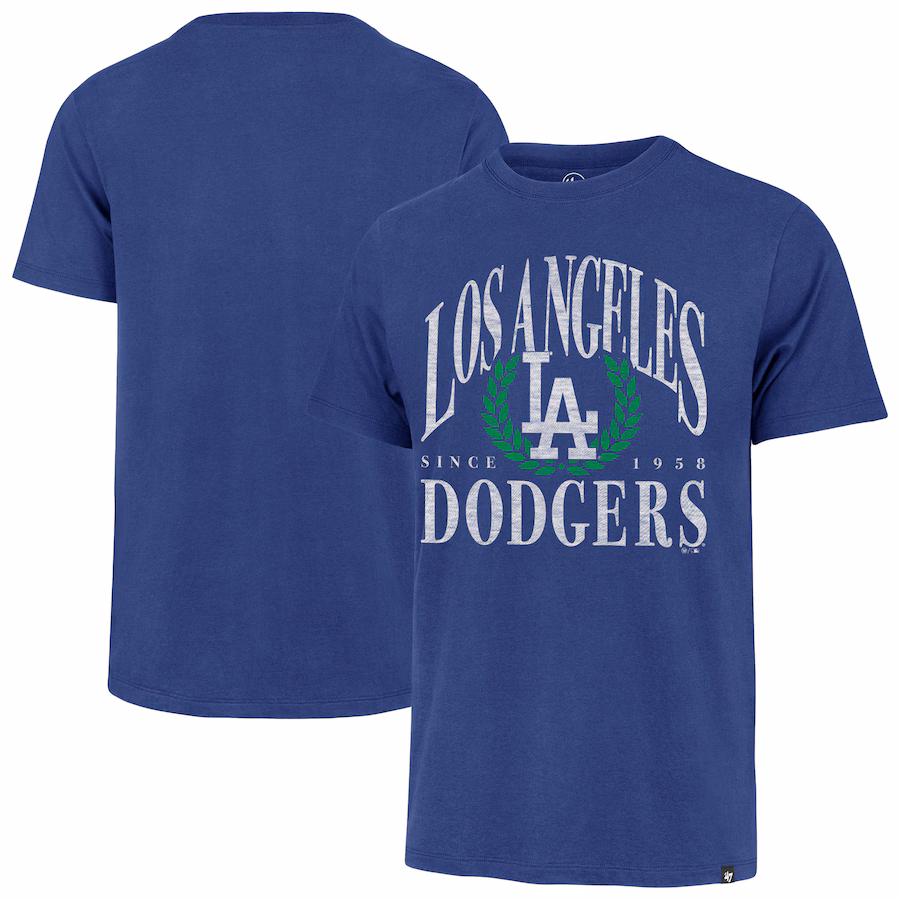 Men's Los Angeles Dodgers '47 Royal Pitchout Franklin T-Shirt - ujerseystore