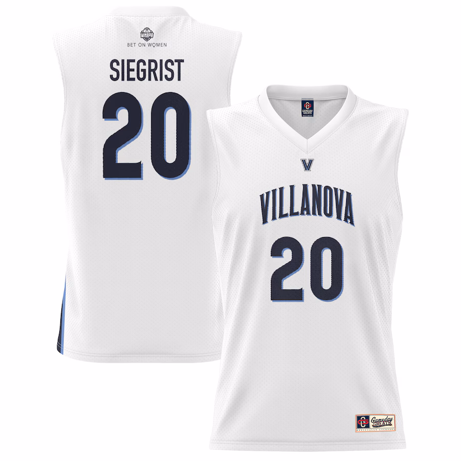 Unisex GameDay Greats Madison Siegrist White Villanova Wildcats Lightweight Basketball Alumni Jersey - ujerseystore