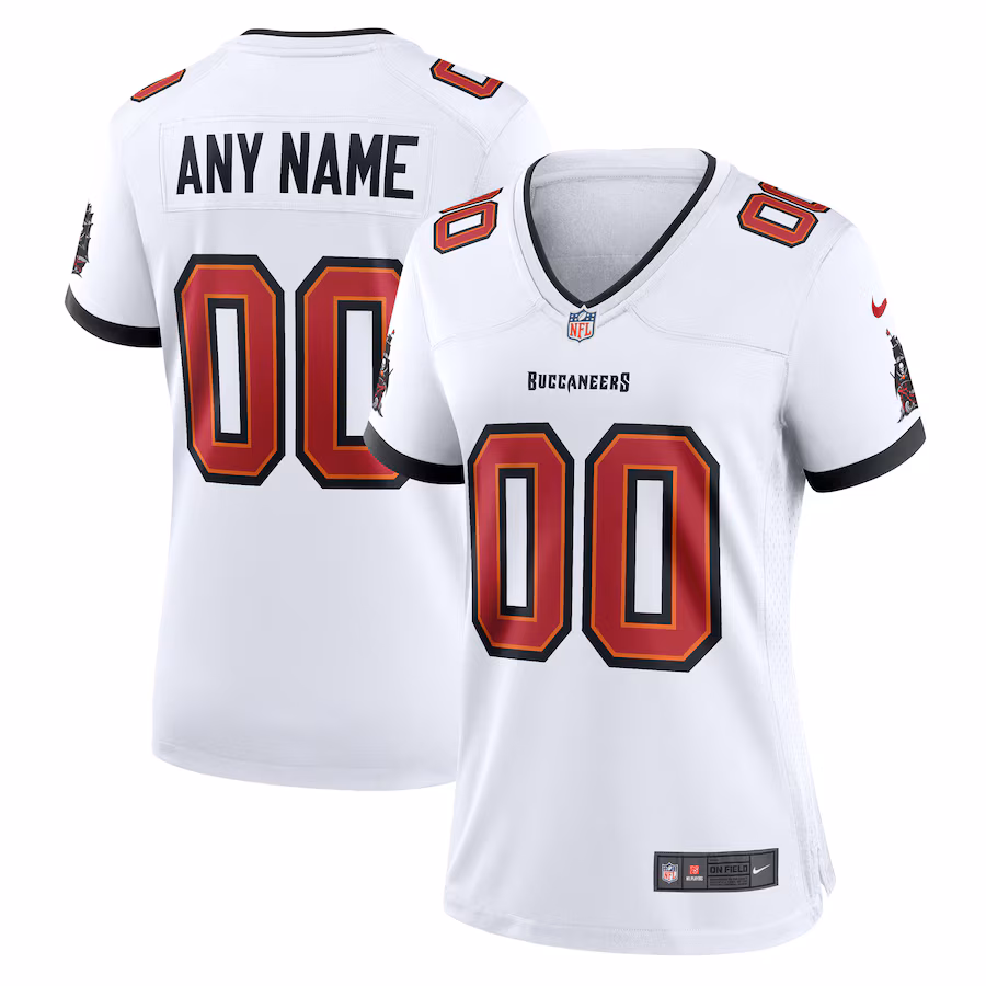 Women's Nike Tampa Bay Buccaneers White Custom Game Jersey - ujerseystore