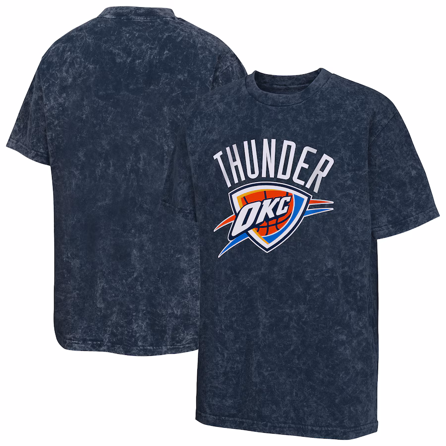 Youth Oklahoma City Thunder  Navy Rugged Defense T-Shirt - ujerseystore