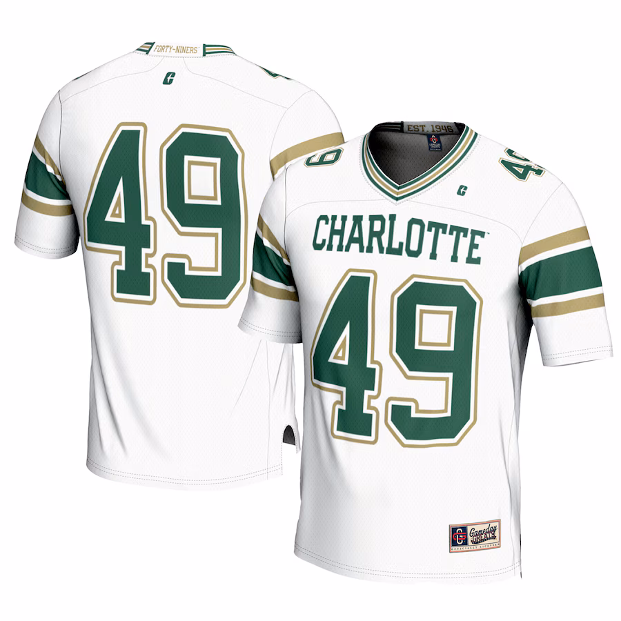 Men's GameDay Greats #49 White Charlotte 49ers Football Jersey - ujerseystore