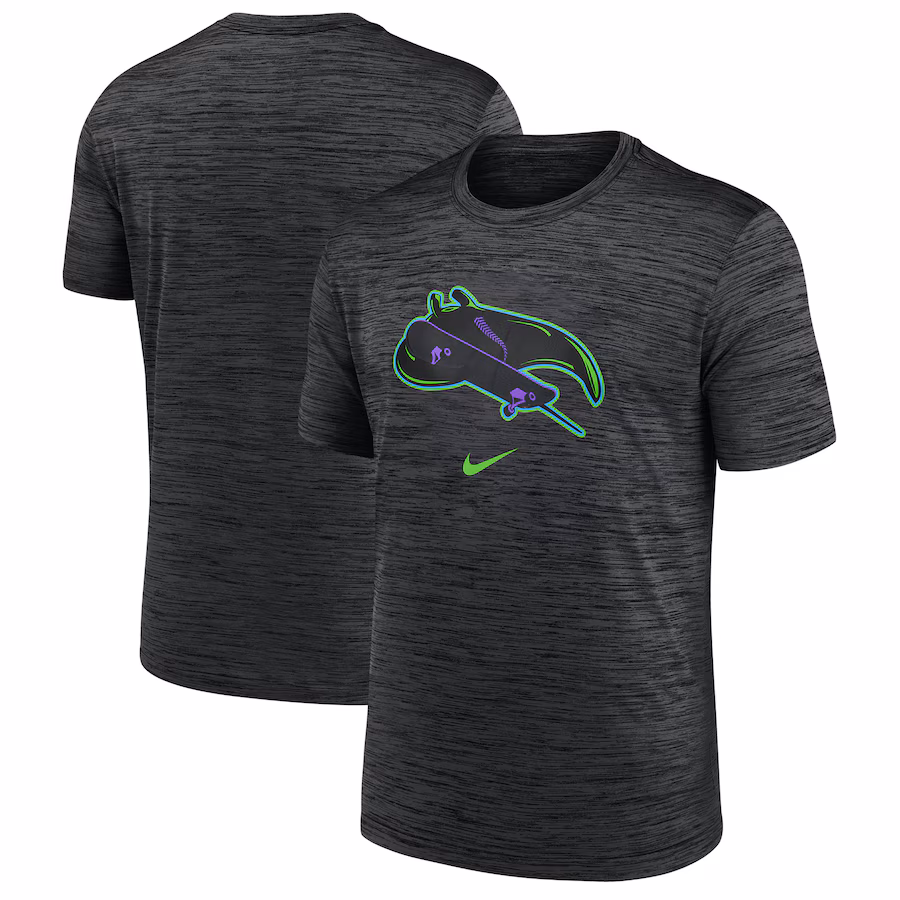 Men's Tampa Bay Rays Nike Black Authentic Collection City Connect Velocity Performance T-Shirt - ujerseystore