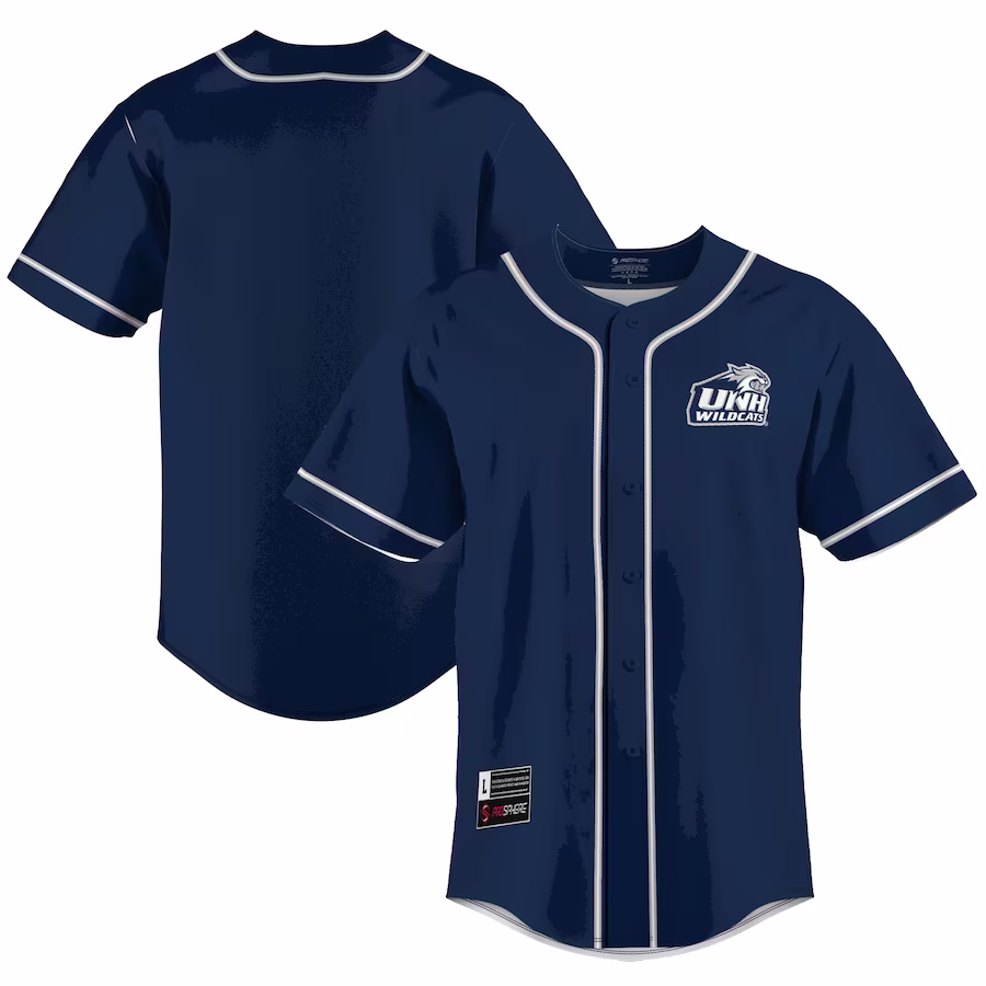 New Hampshire Wildcats GameDay Greats  Lightweight Baseball Jersey - Blue - ujerseystore