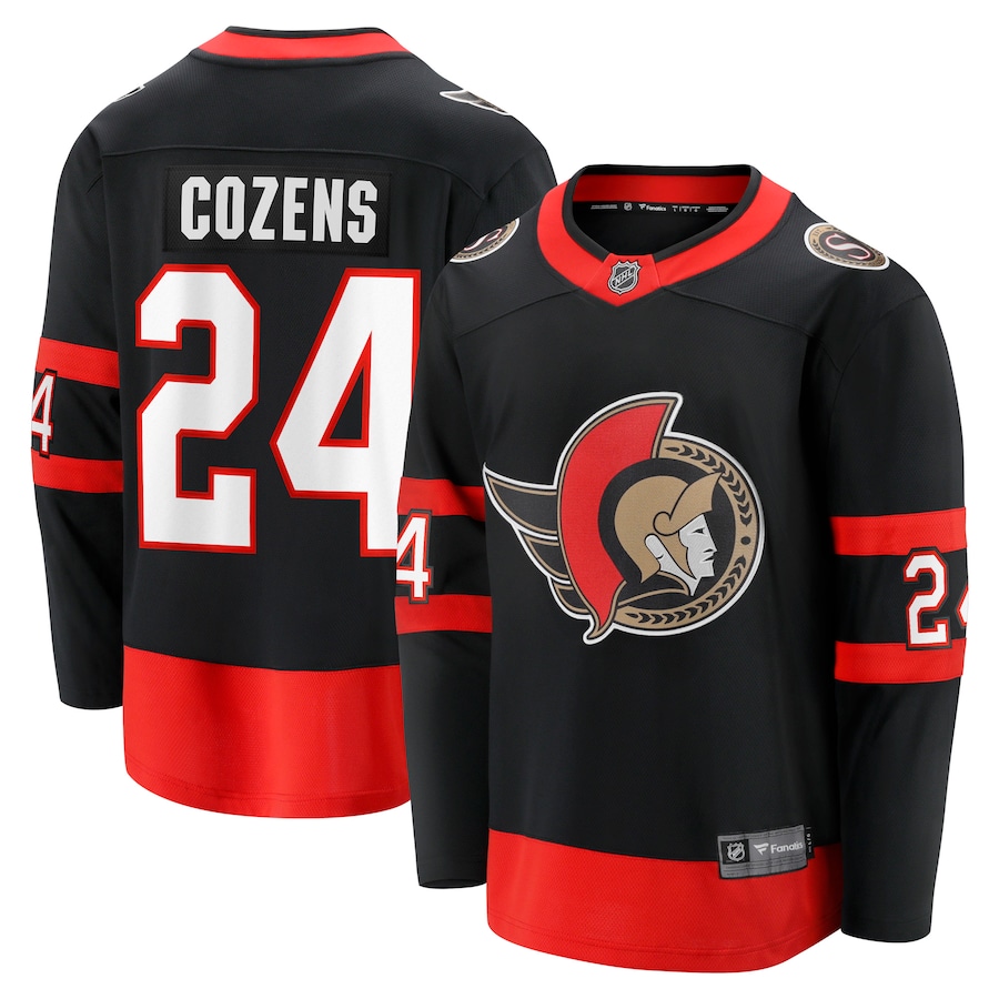 Men's Ottawa Senators Dylan Cozens Fanatics Black Home Breakaway Jersey - ujerseystore