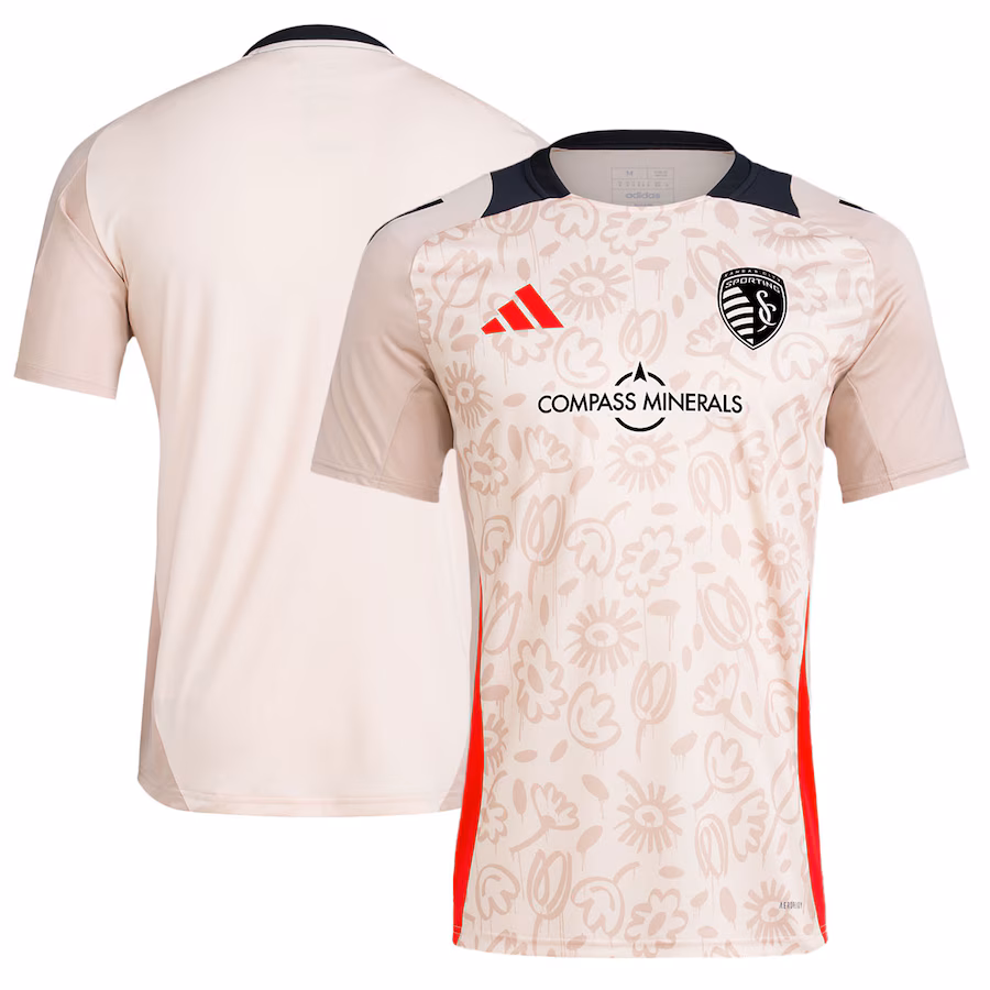 Men's Sporting Kansas City adidas Brown 2024 One Planet Pre-Match Top - ujerseystore