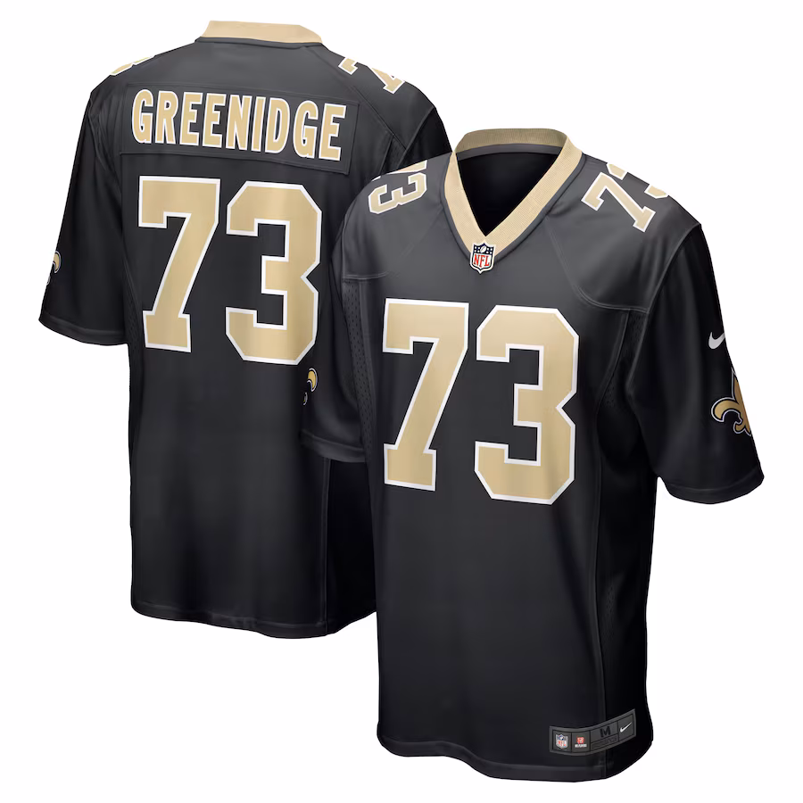 Men's New Orleans Saints Ethan Greenidge Nike Black Game Jersey - ujerseystore