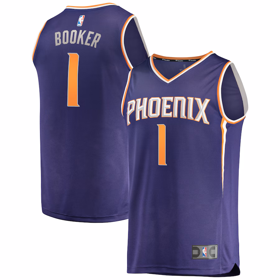 Men's Phoenix Suns Devin Booker Fanatics Purple Fast Break Replica Player Jersey - Icon Edition - ujerseystore
