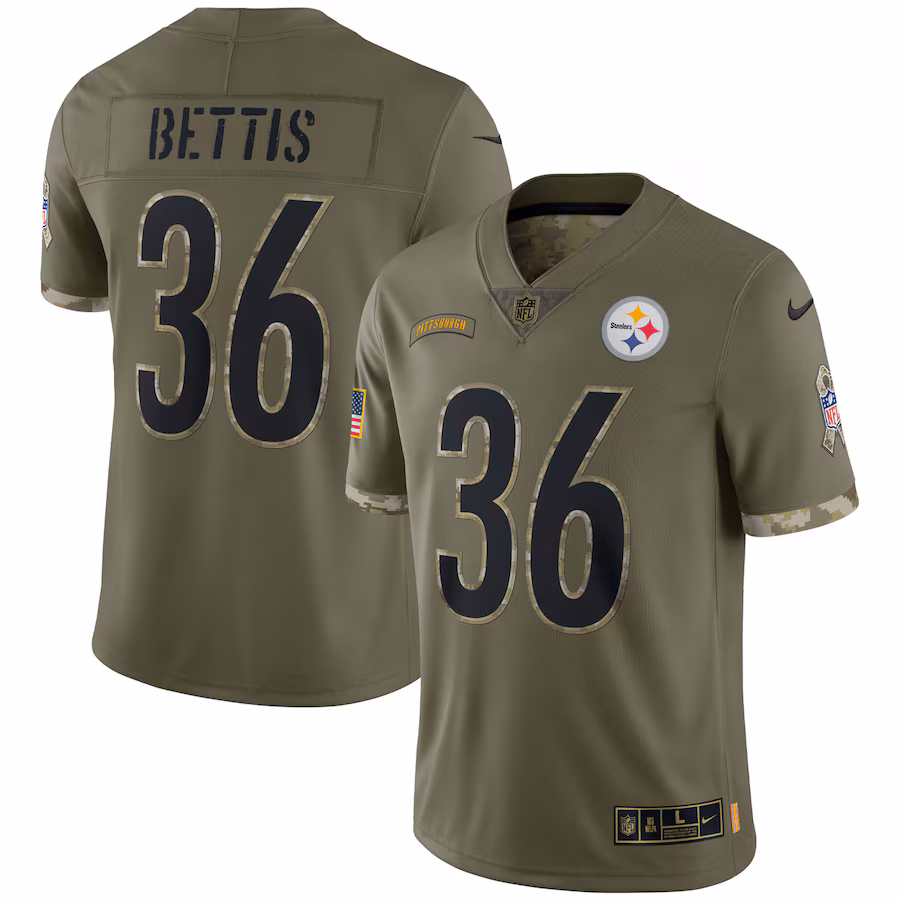 Men's Pittsburgh Steelers Jerome Bettis Nike Olive Salute To Service Retired Player Limited Jersey - ujerseystore