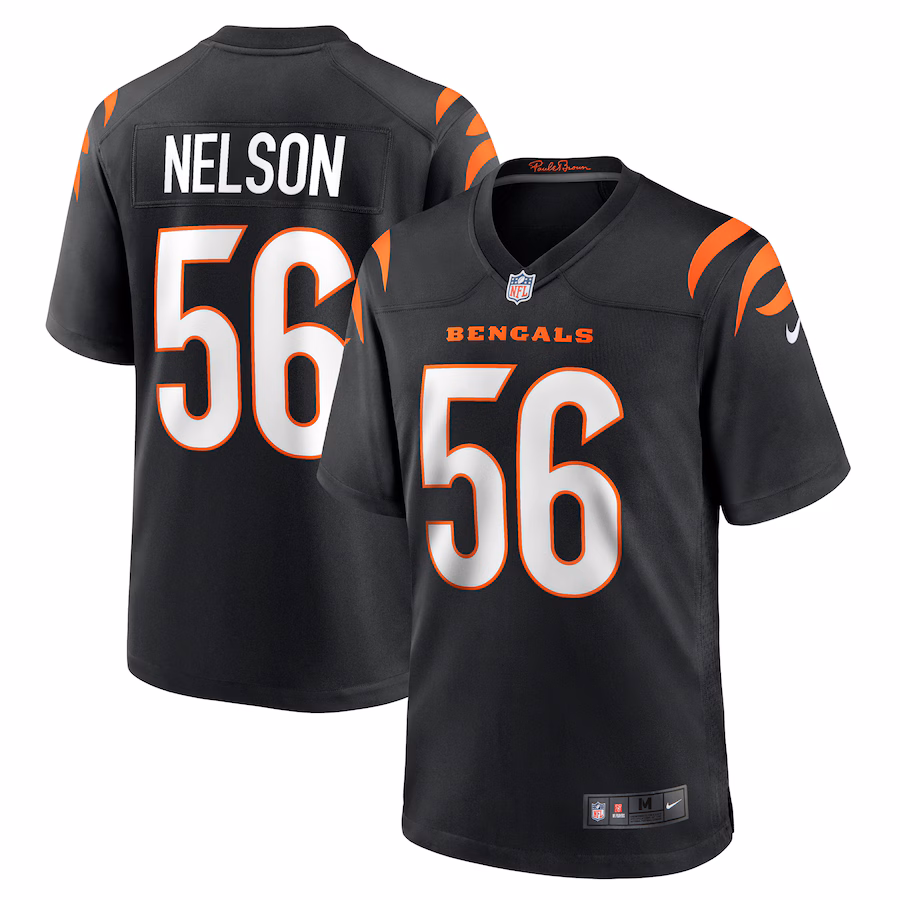 Men's Cincinnati Bengals Garrett Nelson Nike  Black  Game Jersey - ujerseystore