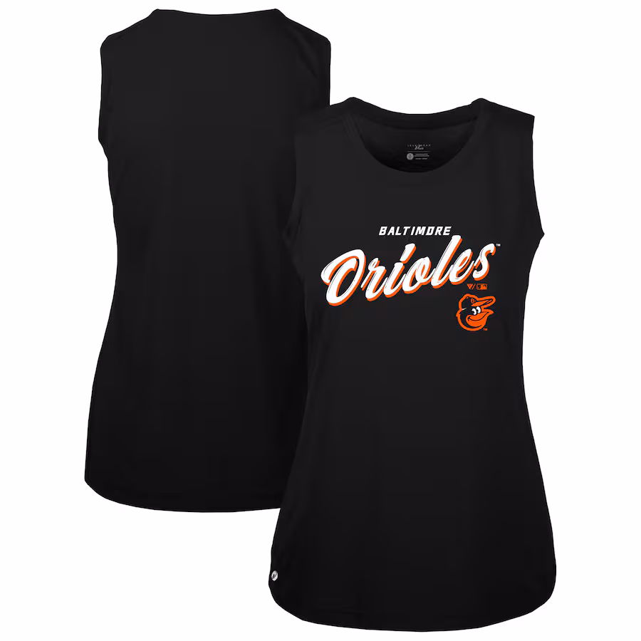 Women's Baltimore Orioles Levelwear Black Macy Tank Top - ujerseystore