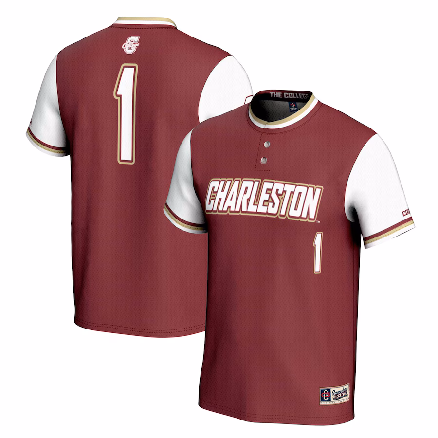 Youth GameDay Greats #1 Maroon Charleston Cougars Lightweight Softball Jersey - ujerseystore
