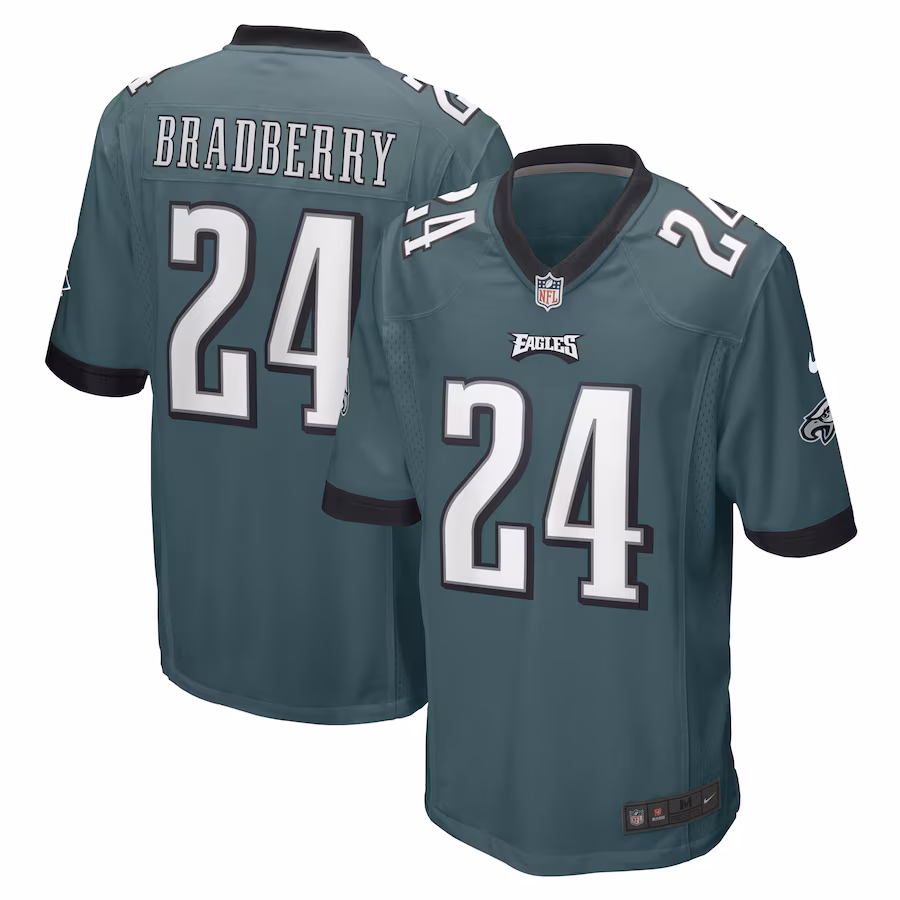 Men's Philadelphia Eagles James Bradberry Nike Midnight Green Game Player Jersey - ujerseystore