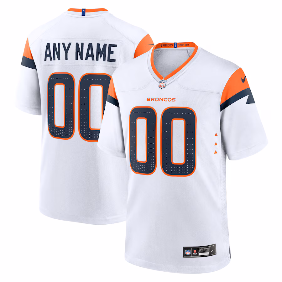 Men's Denver Broncos  Nike White Mile High Collection Custom Game Jersey - ujerseystore