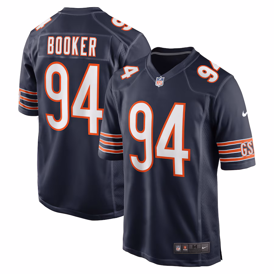 Men's Chicago Bears Austin Booker Nike Navy Game Jersey - ujerseystore