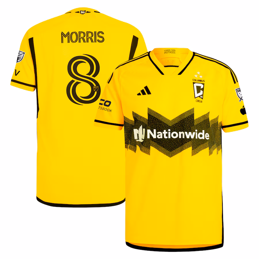Men's Columbus Crew Aidan Morris adidas Yellow 2024 The Home Kit Authentic Player Jersey - ujerseystore