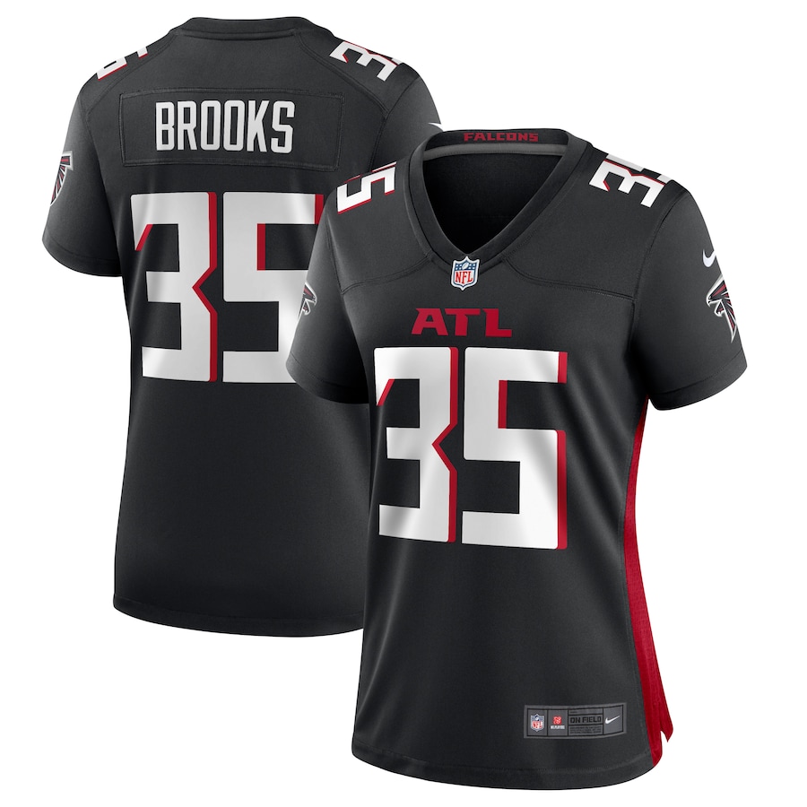 Women's Atlanta Falcons Natrone Brooks Nike  Black Team Game Jersey - ujerseystore
