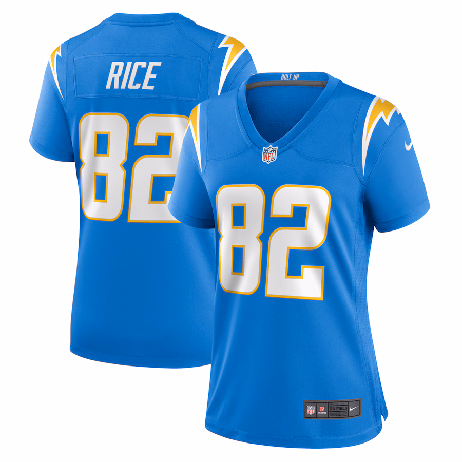 Women's Los Angeles Chargers Brenden Rice Nike  Powder Blue  Game Jersey - ujerseystore