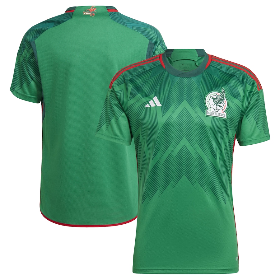 Men's Mexico National Team adidas Green 2022/23 Home Blank Replica Jersey - ujerseystore