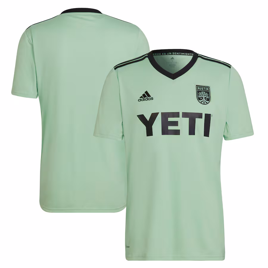 Men's Austin FC adidas Mint 2022 The Sentimiento Kit Replica Blank Jersey - ujerseystore