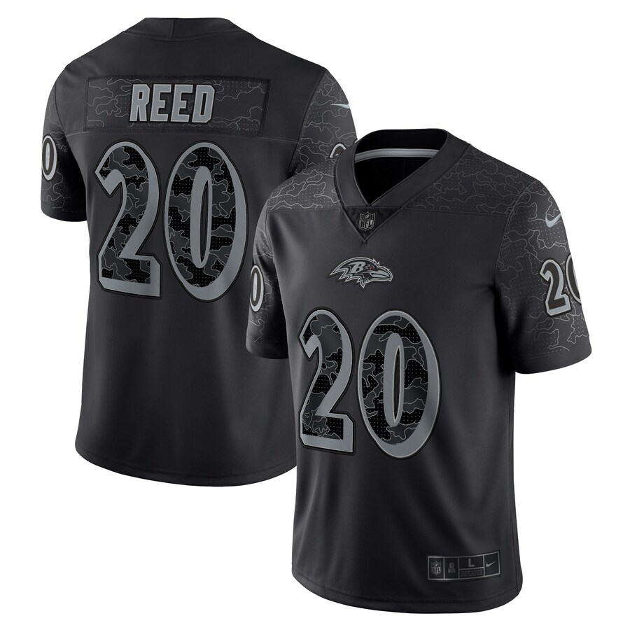 Men's Baltimore Ravens Ed Reed Nike Black Retired Player RFLCTV Limited Jersey - ujerseystore